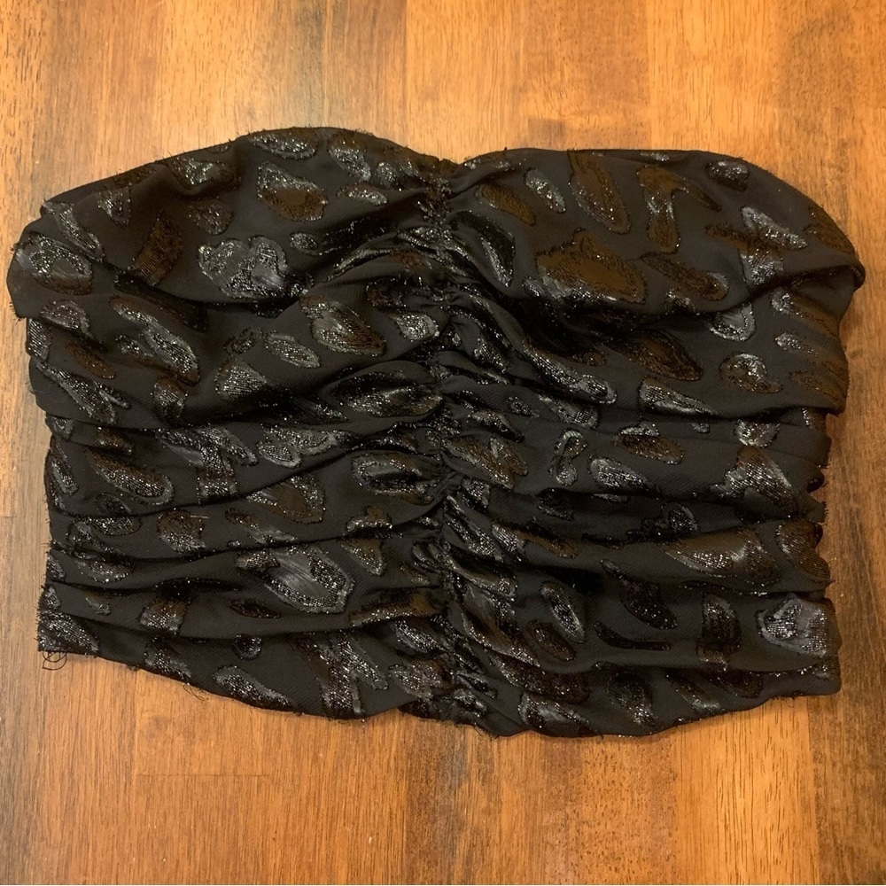 Urban Outfitters medium black with sparkles bandue/bandage bra top Smock…